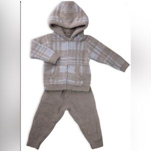 Barefoot Dreams Toddler Boys Zip Up Sweater Set Sz 4T/5T